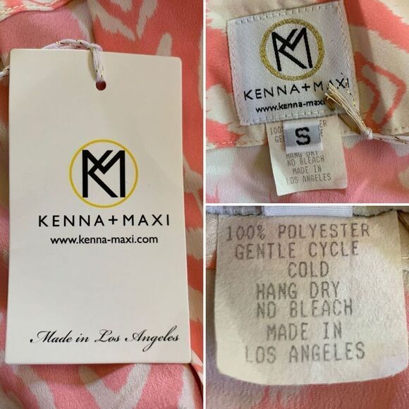 Kenna + Maxi Cami Ikat Tribal‎ Print Belted One Shoulder Kaftan Pink, White Size - Picture 11 of 12